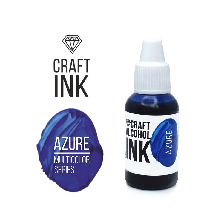 Алкогольные чернила лазурь (Azure) 20 мл, Craft Alcohol INK