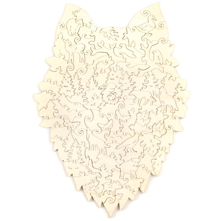 Деревянный пазл Unidragon «Величественный Волк», размер M (А4) — картинка 11