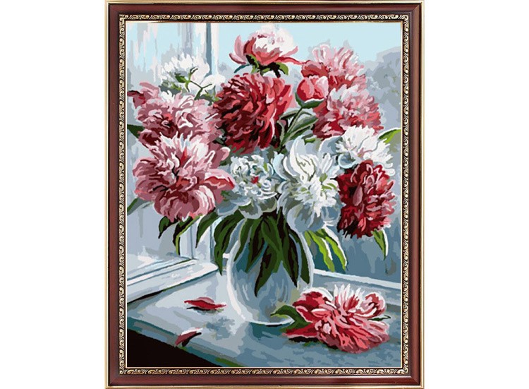 Картина по номерам «Пионы» — картинка 3