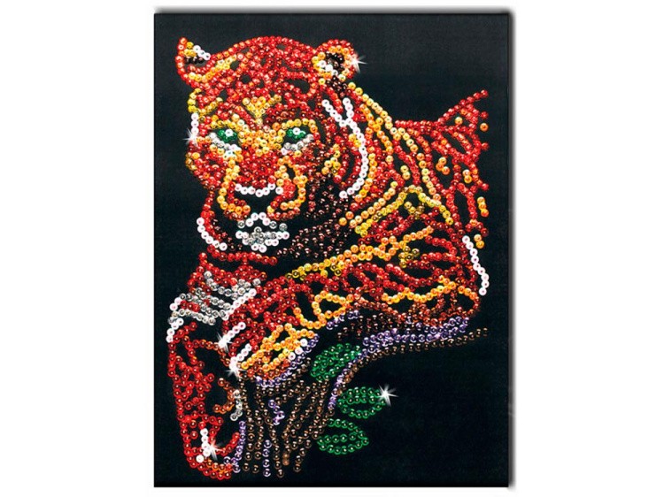 Мозаика из пайеток «Леопард»