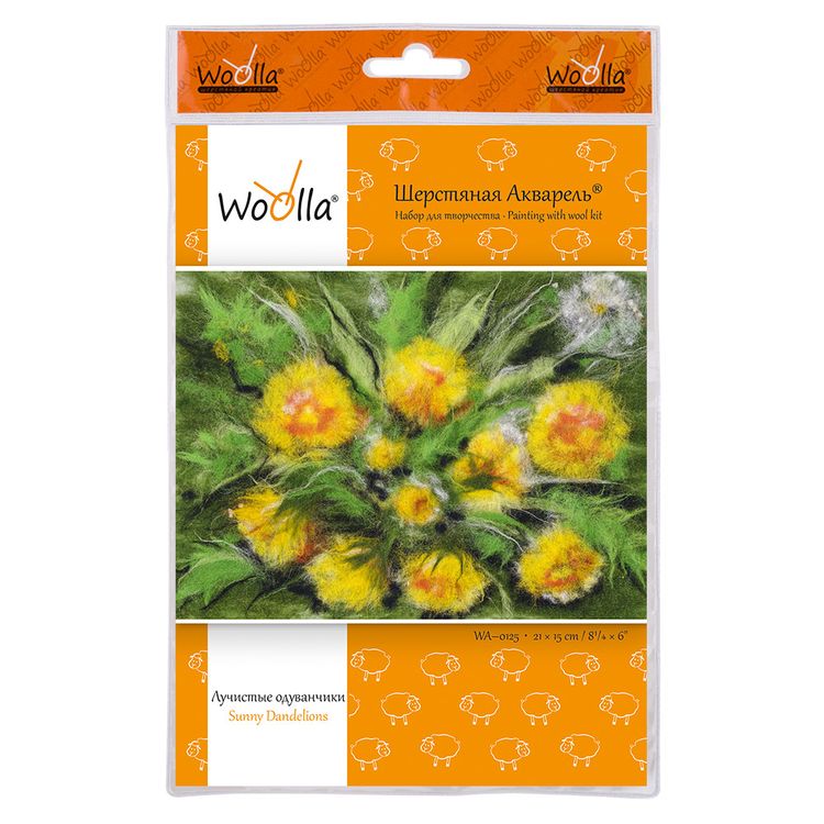 Картина шерстью «Лучистые одуванчики» — картинка 3