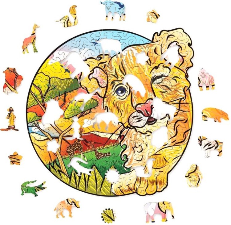 Деревянный пазл Wood Trick «Игривый Львенок» — картинка 2