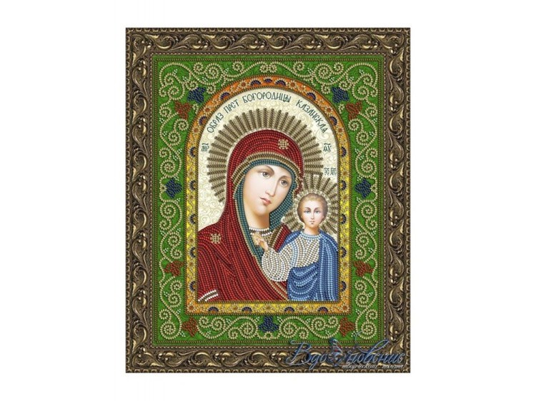 Схема для вышивки бисером «Казанская Образ Пресвятой Богородицы»