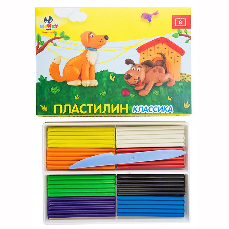 Пластилин KANZY KNY-300702, 8 цветов — картинка 2
