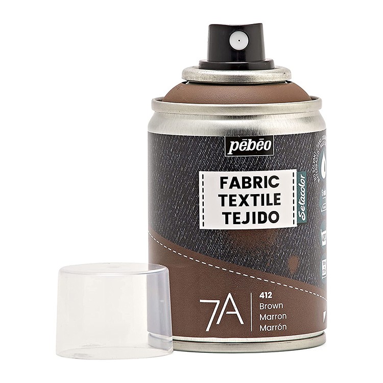 Краска для текстиля 7А Spray (аэрозоль), 100 мл, цвет: коричневый, Pebeo — картинка 4
