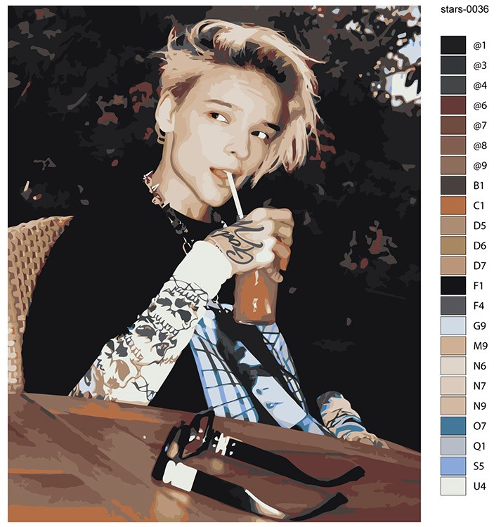 Картина по номерам «Блогер и музыкант Егор Шип 40x50» — картинка 2