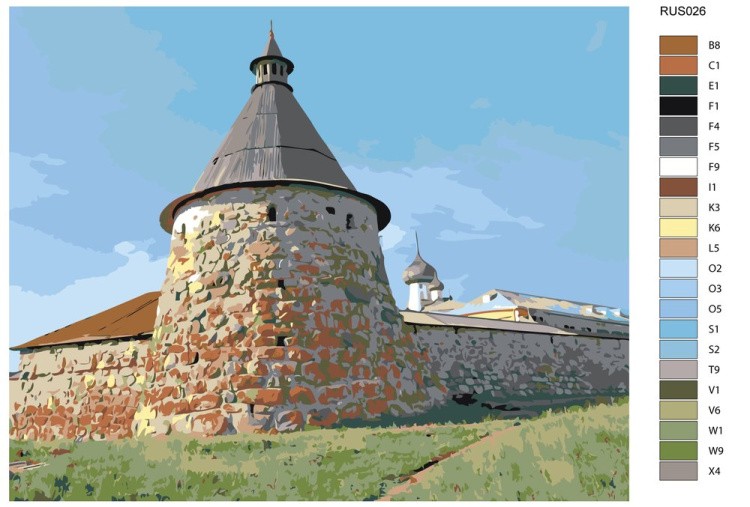 Картина по номерам «Крепостная стена» — картинка 2