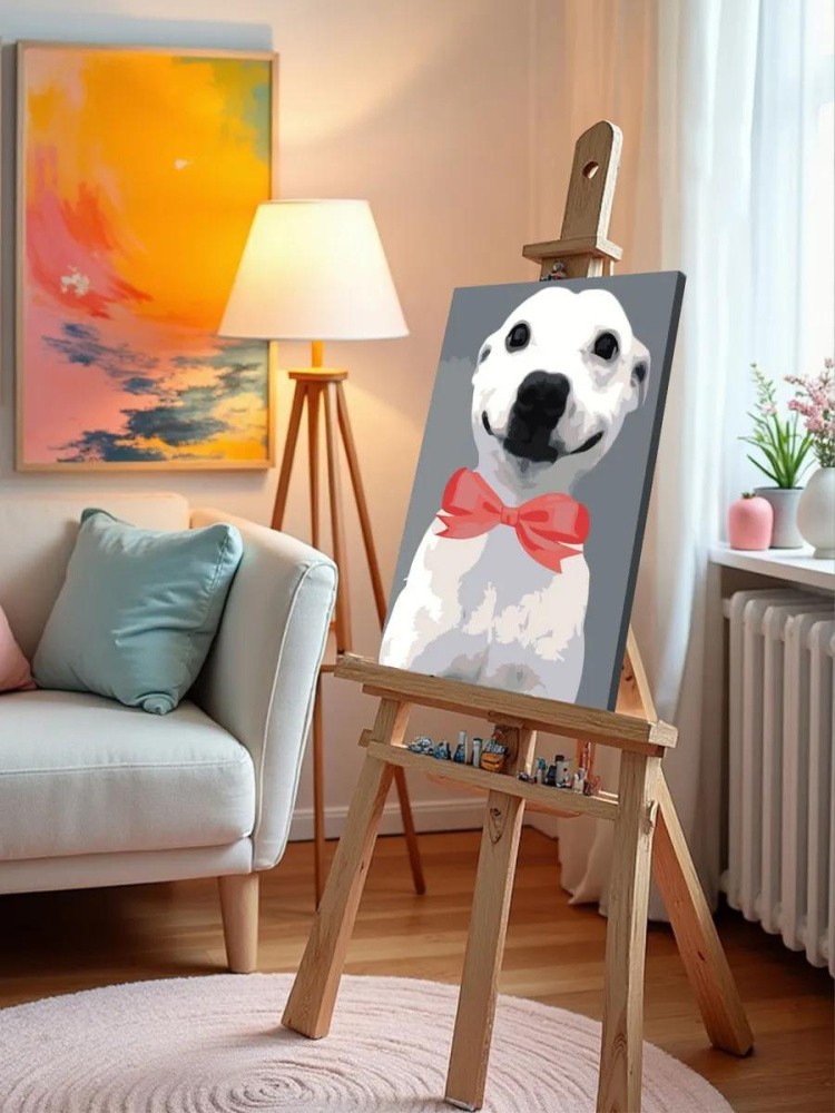 Картина по номерам «Собака-улыбака» — картинка 9