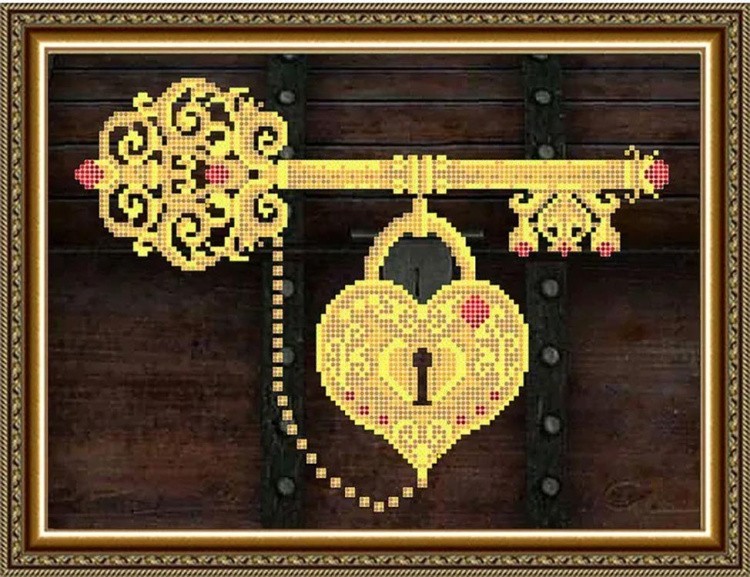 Набор для вышивания бусинами «Золотой ключик» — картинка 2