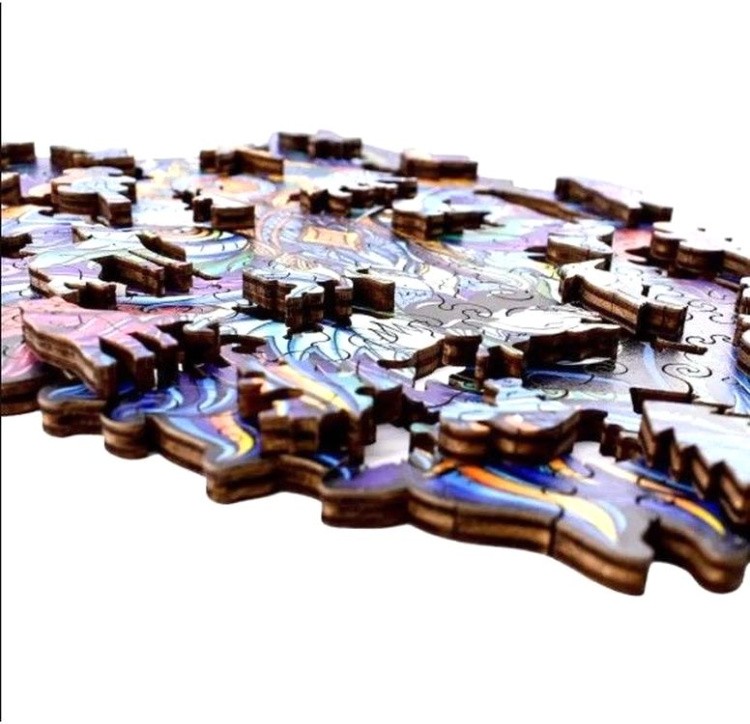 Деревянные пазлы «Волк синий», ВанГогВоМне — картинка 6