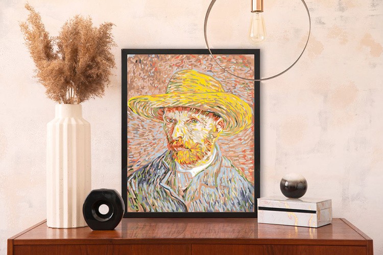 Картина по номерам «Винсент ван Гог, Автопортрет в соломенной шляпе» — картинка 5