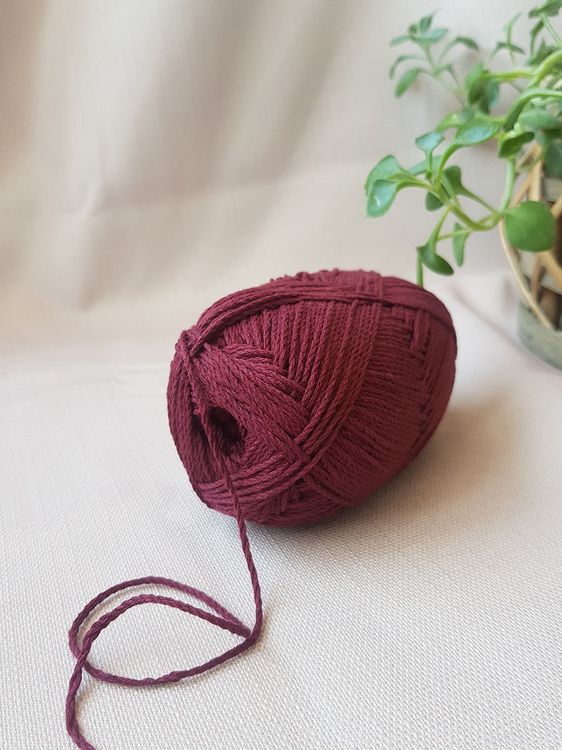 Пряжа Камтекс Мягкий хлопок (047), бордовый, 5 шт. по 100 г — картинка 3