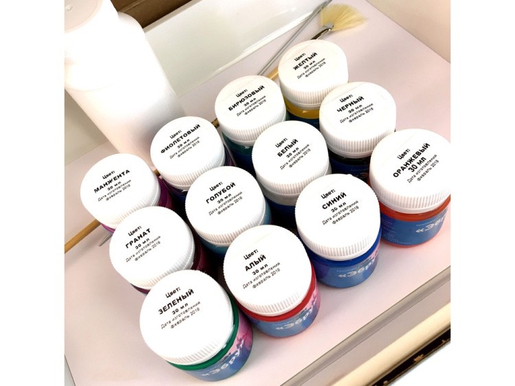 Набор для эбру «Профи», 12 цветов, Mimi — картинка 7