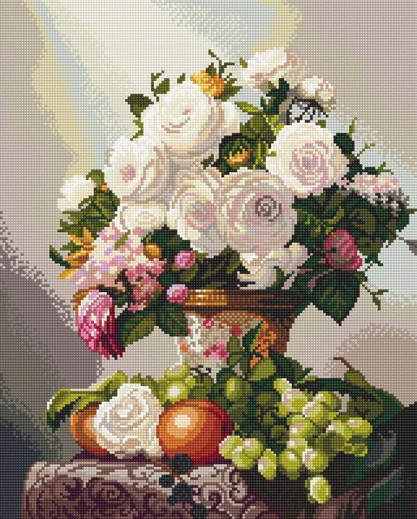 Алмазная вышивка «Букет с виноградом» — картинка 2