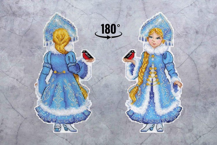 Набор для вышивания «Снегурочка, с подставкой» — картинка 6