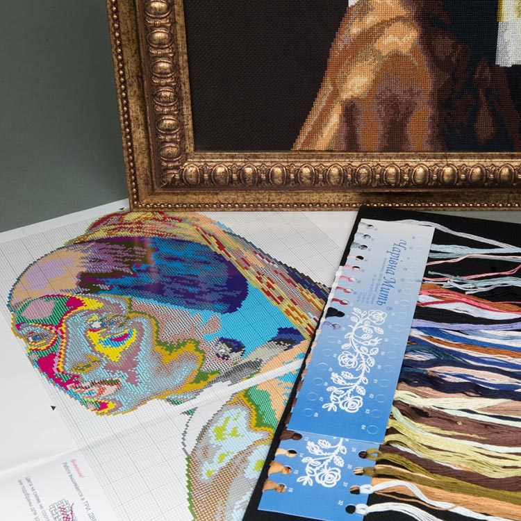 Набор для вышивания «Девушка с жемчужной серьгой» (По мотивам Я. Вермеера) — картинка 4