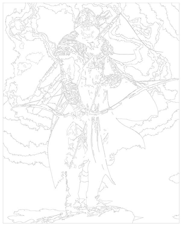 Картина по номерам «Лучник» — картинка 3