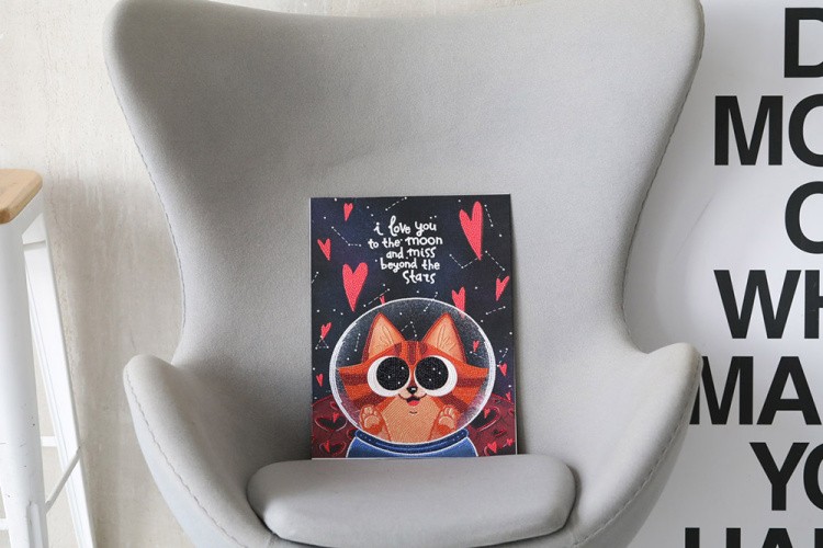 Алмазная вышивка «Постер. Космический кот» — картинка 5