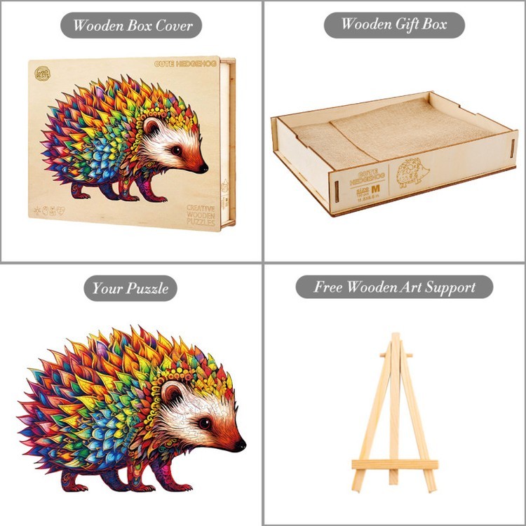 Деревянные пазлы «Колючий ежик M», Woodbests — картинка 5