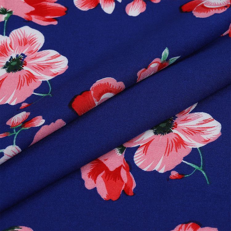 Ткань Штапель с рисунком, 5 м, ширина 145 см, 110 г/м2, цвет: с2 синий, TBY — картинка 3