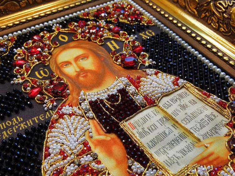 Набор вышивки хрустальными камнями «Вседержитель» (красный) — картинка 12