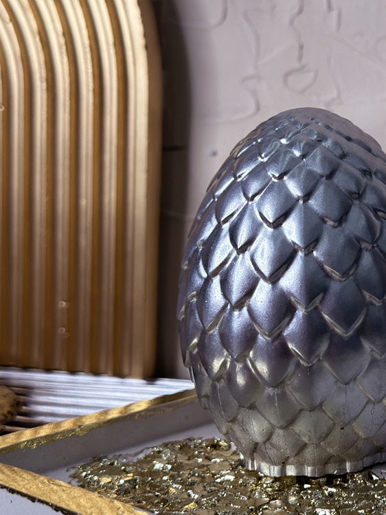 Силиконовый молд - Свеча яйцо дракона, d7x9 см, 1 шт. — картинка 4