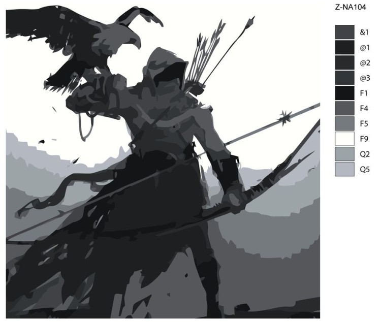 Картина по номерам «Охотник и ворон» — картинка 2