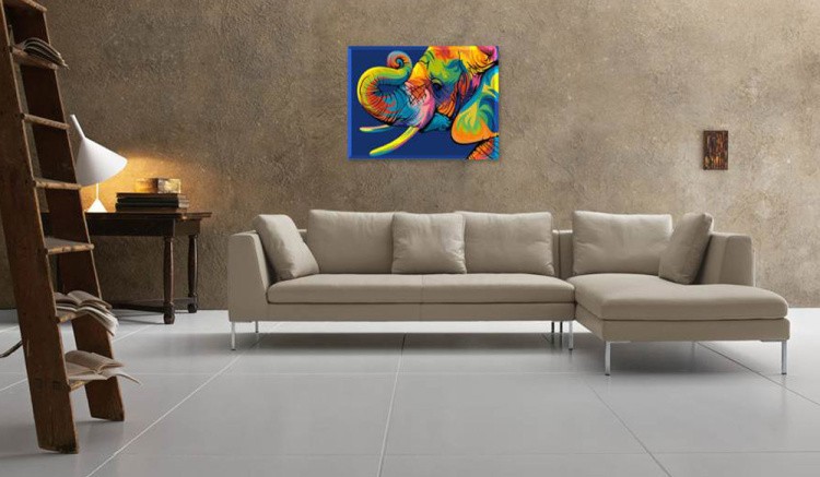 Картина по номерам «Радужный слон» — картинка 3