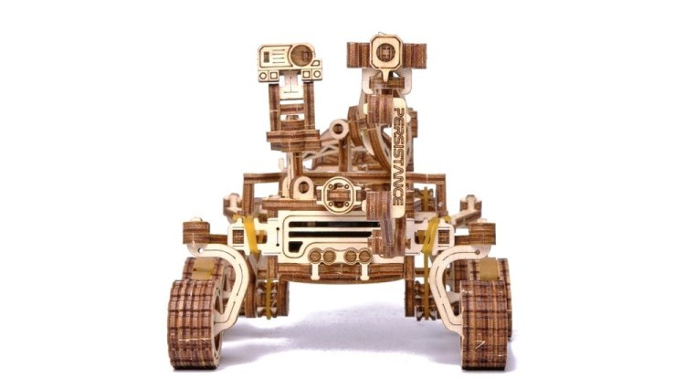 Механическая деревянная сборная модель Wood Trick «Робот Марсоход»
