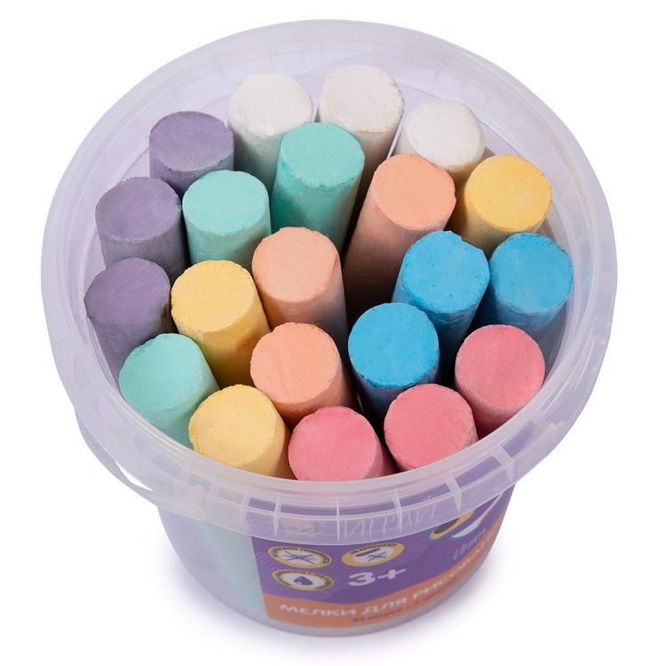 Мелки для рисования «Играй», 7 цв., 21 шт. — картинка 2