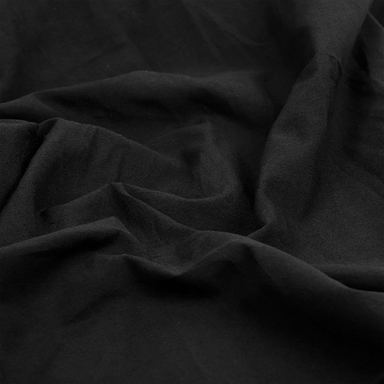 Ткань Хлопок крэш, 1 м х 150 см, 90 г/м², цвет: черный, TBY — картинка 4