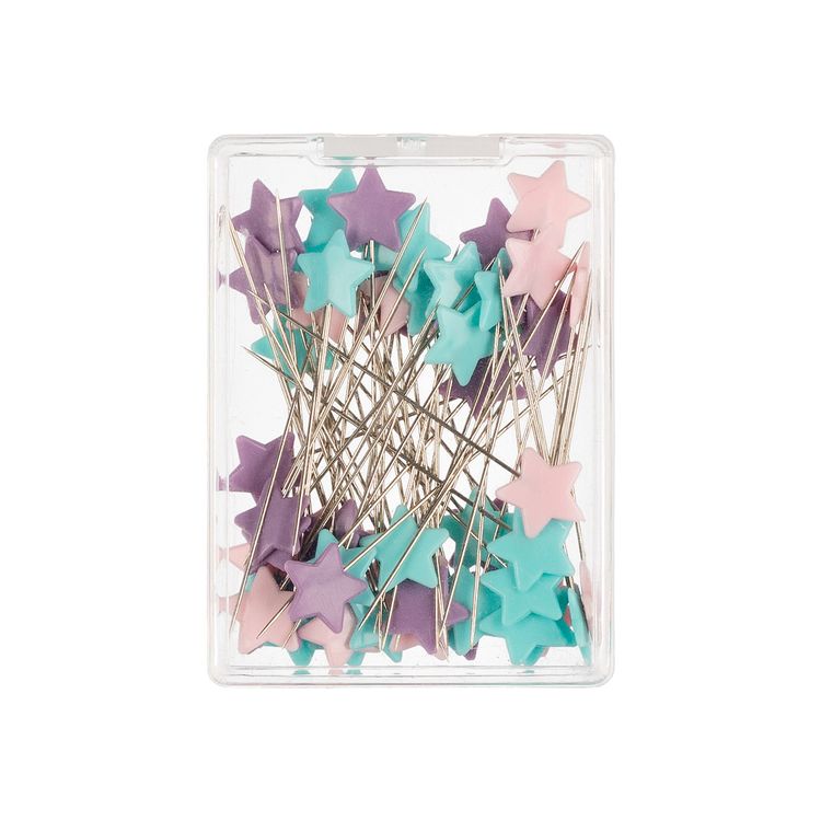 Булавки для квилтинга, сталь, 60 шт., в форме звездочки, 46 мм, Gamma — картинка 2