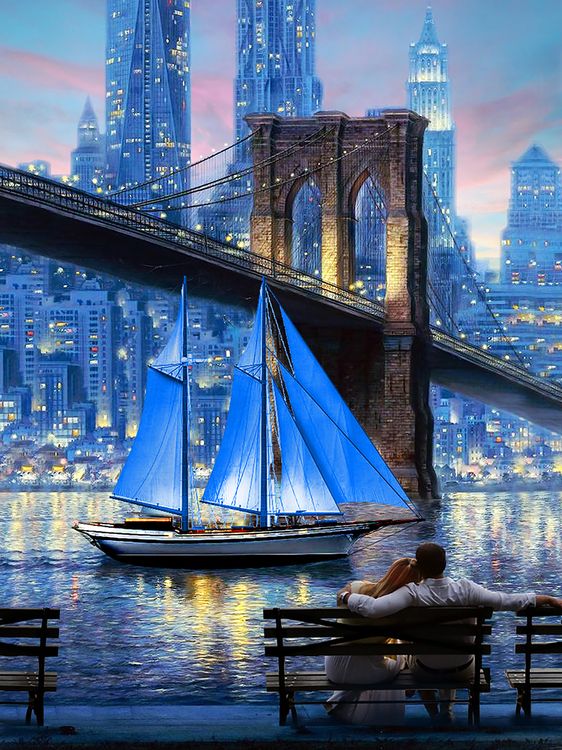 Алмазная вышивка «Бруклинский мост» — картинка 2