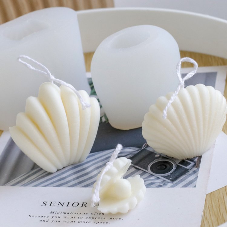 Силиконовый молд - Свеча ракушка, 9x9см 1 шт. — картинка 4