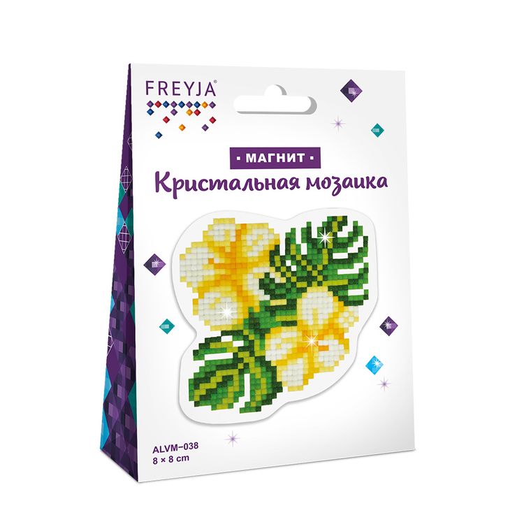 Алмазная вышивка «Тропические цветы» — картинка 2