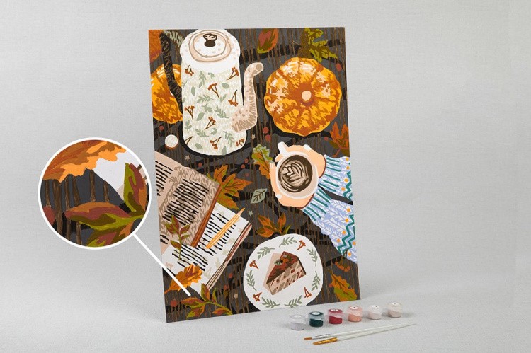 Картина по номерам «Осенний уют» — картинка 3