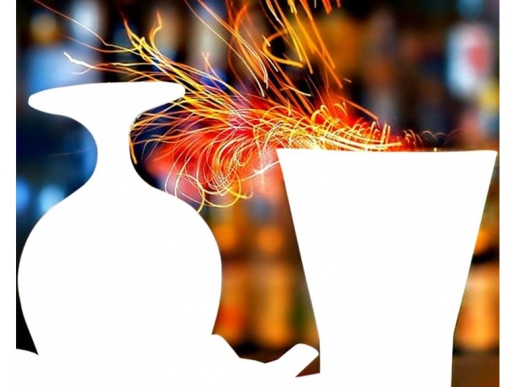 Алмазная картина-раскраска «Огненные коктейли» — картинка 3