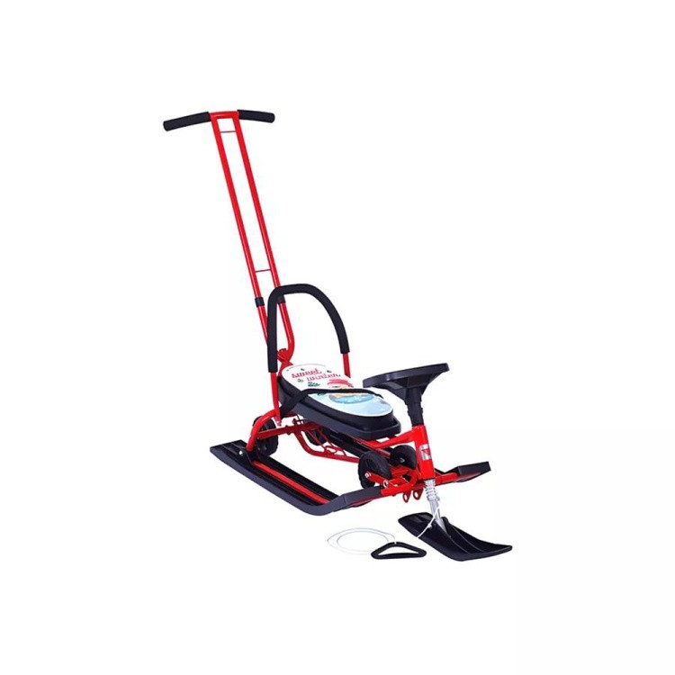 Снегокат детский 111 Mobile с ручкой (красный) — картинка 5