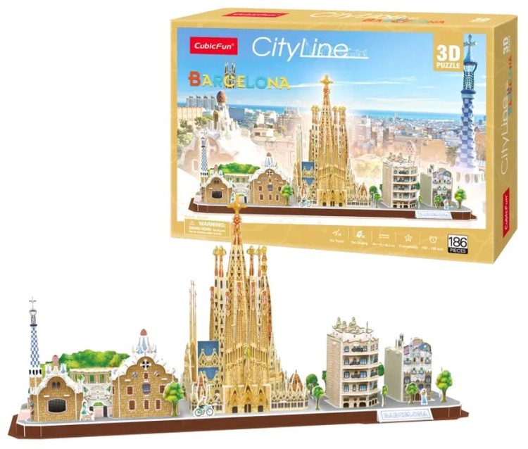 3D пазл CubicFun «CityLine Барселона»