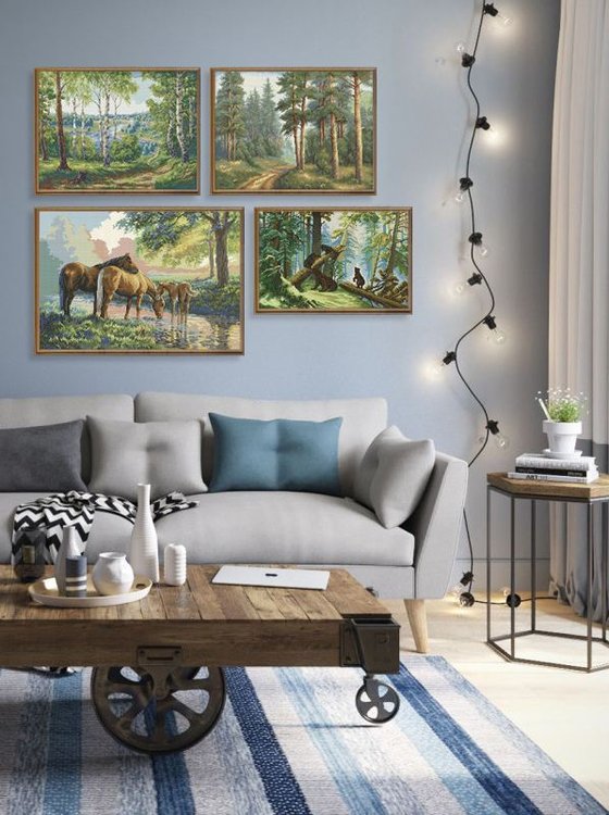 Набор для вышивания «Утро в сосновом лесу» — картинка 7