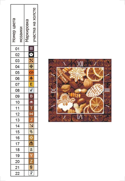 Алмазные часы «Пряничное панно» — картинка 2