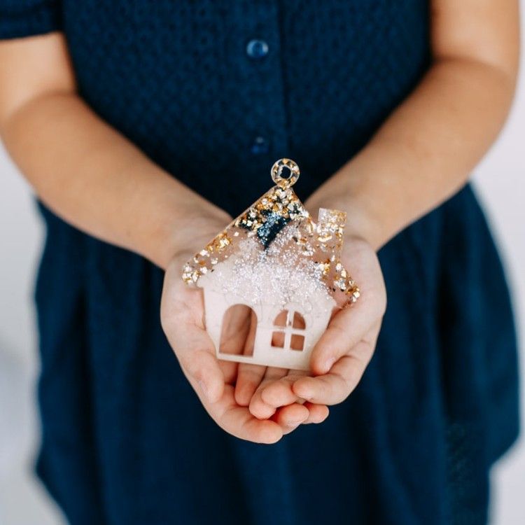 Елочная игрушка Домик №2 - Силиконовый молд, ResinArt — картинка 4