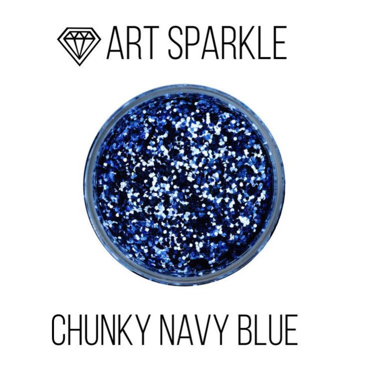 Глиттер крупный Chunky Navy Blue, 50 г, Craftsmen.store