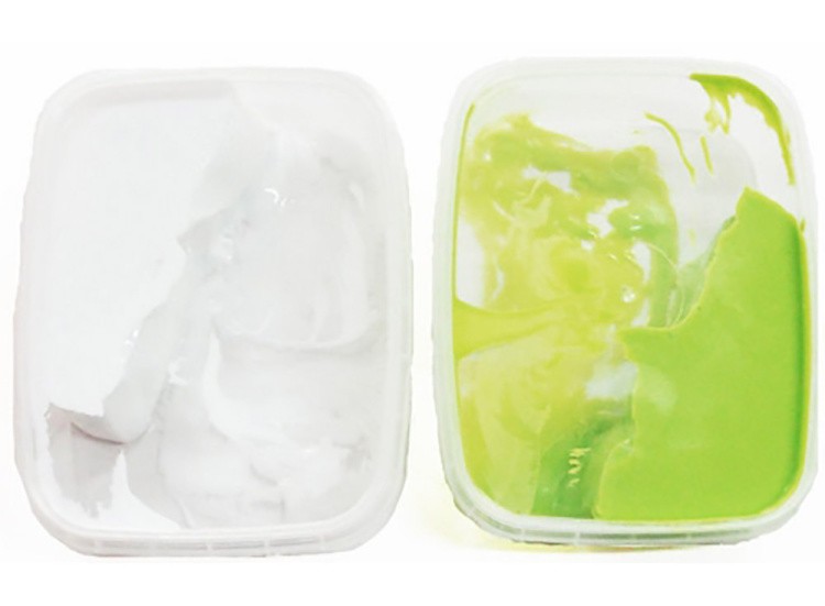 Силиконовая паста SILLI зелёная, двухкомпонентная, 150 г — картинка 2