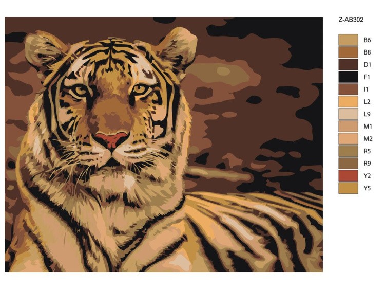 Картина по номерам «Тигр» — картинка 2