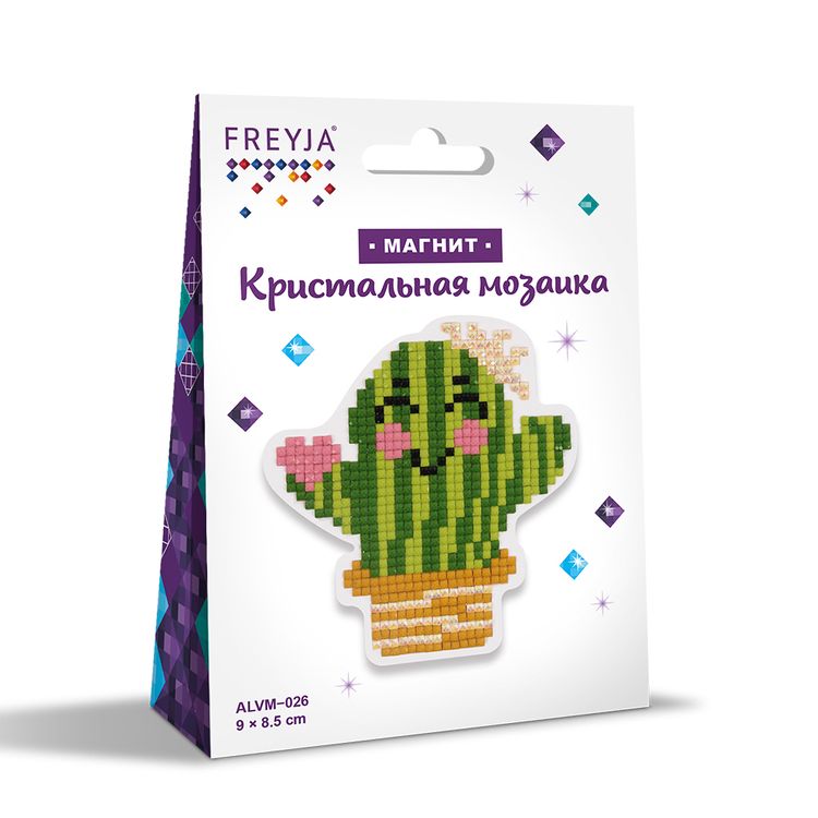 Алмазная вышивка магнит «Кактус» — картинка 2