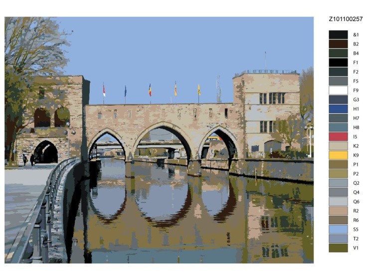 Картина по номерам «Арочный мост» — картинка 2