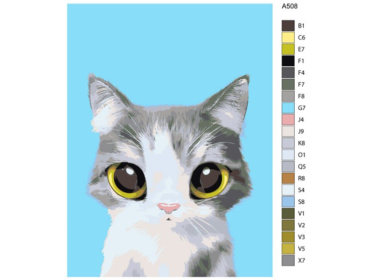 Картина по номерам «Кошечка Грея» — картинка 2