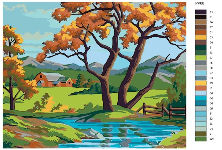 Картина по номерам «Ранняя осень» — картинка 2