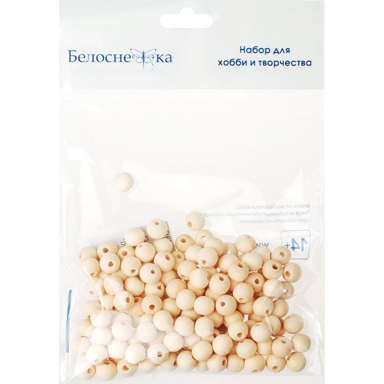 Бусины дерево, 10 мм, 150 шт. — картинка 3